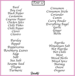 Herbs and Spice Labels (Vinyl Decal) - Dassahly