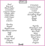 Herbs and Spice Labels (Vinyl Decal) - Dassahly