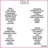 Herbs and Spice Labels (Vinyl Decal) - Dassahly