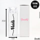 Personalised Clear Acrylic 1 Litre Drink Bottle