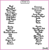 Herbs and Spice Labels (Vinyl Decal) - Dassahly