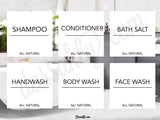 Bathroom Labels | Waterproof, & Tear Resistant Labels