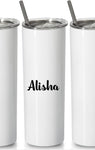 Personalised Skinny White Tumbler [Print]