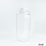 Clear Acrylic Water/Fridge Bottle With Label