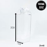 Clear Acrylic Water/Fridge Bottle With Label