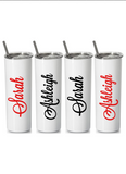 Personalised Skinny White Tumbler [Print]