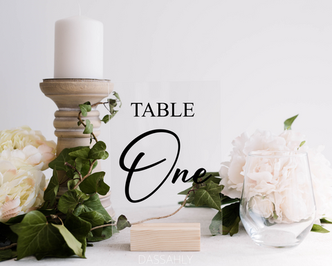 Acrylic Wedding Table Signage Package