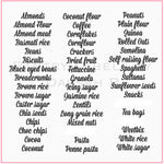 Essential Pantry Vinyl Decal Label Pack - Dassahly