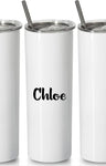 Personalised Skinny White Tumbler [Print]