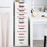 Makeup Organizer Labels for Makeup Drawers/ Ikea Alex 9 Drawers