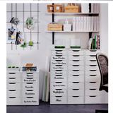 Labels for Makeup Drawers - Ikea Alex 9 Drawers Set