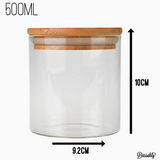 500ml Bamboo Jar with Label