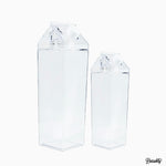 Clear Acrylic Water/Fridge Bottle With Label